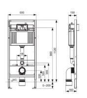 Комплект установки подвесного унитаза: модуль, панель TECEambia белая, унитаз TECE V04 К440200.WC1