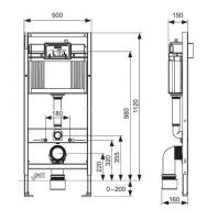 Комплект установки подвесного унитаза: модуль, панель TECEnow черная матовая, унитаз TECE V04 К440407.WC1