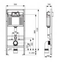 Комплект установки подвесного унитаза: модуль, панель TECEloop белая, унитаз TECE V04 К440920.WC1