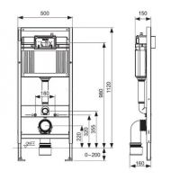Комплект установки подвесного унитаза: модуль, панель TECEloop хром глянцевый, унитаз TECEone К440921.WC2