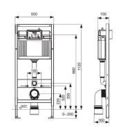 Комплект установки подвесного унитаза: модуль, панель TECEloop хром глянцевый, унитаз TECE V04 К440921.WC1