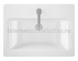 Раковина Sanindusa LOOK, 630x470 мм, квадратная, для установки на мебели, белый 134350004 ― магазин ИнтернетСантехника