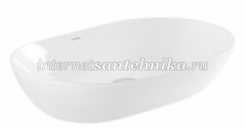 Раковина на столешницу Sanindusa SANILIFE 60x38 овал, без отверстия для смесителя, белый ― магазин ИнтернетСантехника