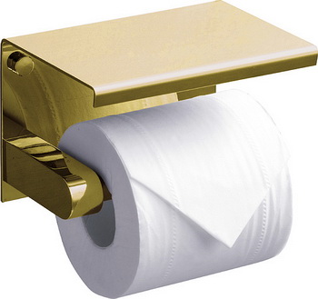 Держатель туалетной бумаги с полкой RUSH Edge (ED77141 Gold) ― магазин ИнтернетСантехника