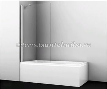 Berkel 48P01-80 Fixed Стеклянная шторка для ванны, распашная, одностворчатая, с фиксатором ― магазин ИнтернетСантехника