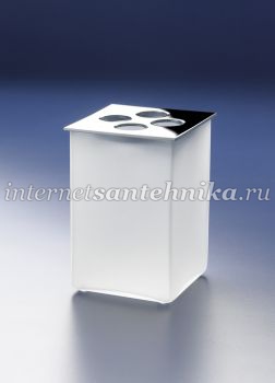 Стакан для зубных щеток 70x70x110h. Windisch Box crystal mate 83122M ― магазин ИнтернетСантехника