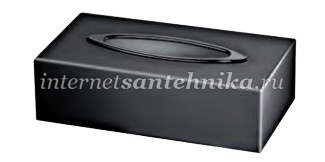 Салфетница BLACK черная с хромированным ободком Windisch 87702NCR ― магазин ИнтернетСантехника