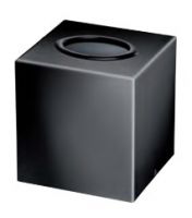 Салфетница кубическая BLACK черная с хромированным ободком Windisch 87704NCR