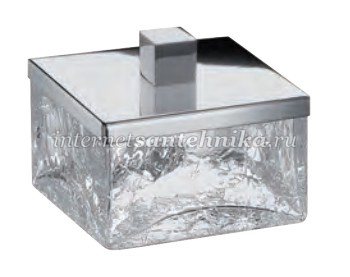 Баночка малая Box cracked crystal хром+ хрусталь кракле Windisch 88147CR  ― магазин ИнтернетСантехника