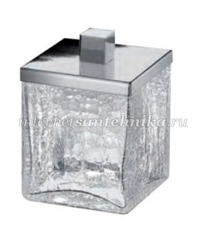 Баночка Box cracked crystal хром+ хрусталь кракле Windisch 88148CR  ― магазин ИнтернетСантехника