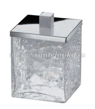 Баночка большая Box cracked crystal хром+ хрусталь кракле Windisch 88149CR  ― магазин ИнтернетСантехника