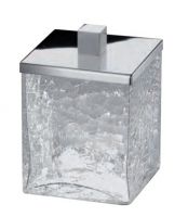 Баночка большая Box cracked crystal хром+ хрусталь кракле Windisch 88149CR 