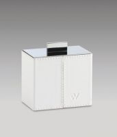 Баночка Kenia box хром+натур. кожа (бел.цвет) Windisch 88418B