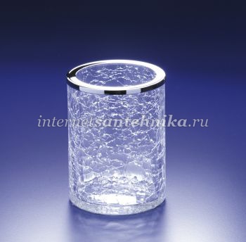 Стакан для зубных щеток большой Windisch Addition cracked crystal (с эффектом битого хрусталя) 91126 ― магазин ИнтернетСантехника