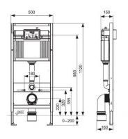 Комплект установки подвесного унитаза: модуль, панель TECEbase белая, унитаз TECE V04 9400400.WC1