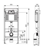 Комплект установки подвесного унитаза: модуль, панель TECEbase хром глянцевый, унитаз TECE V04 9400406.WC1