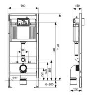 Комплект установки подвесного унитаза: модуль, панель TECEnow белая, унитаз TECEone 9400413.WC2