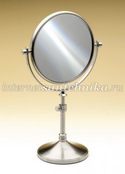 Косметическое зеркало настольное круглое h.360/410 -d. 185 Windisch Сylinder ribbed 99132 ― магазин ИнтернетСантехника