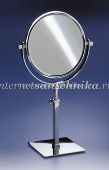 Зеркало настольное круглое на квадратной ножке хром Windisch 99133CR 5X ― магазин ИнтернетСантехника