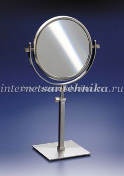 Зеркало настольное круглое на квадратной ножке хром Windisch 99135CR 3X ― магазин ИнтернетСантехника