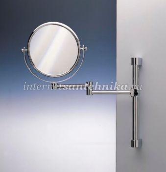 Зеркало настенное круглое двойной поворот на штанге хром Windisch 991403CR 2X ― магазин ИнтернетСантехника