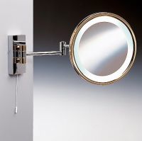 Зеркало настенное с флуор.подсветкой d.230 скрытая проводка хром Windisch 99185CR 3XD