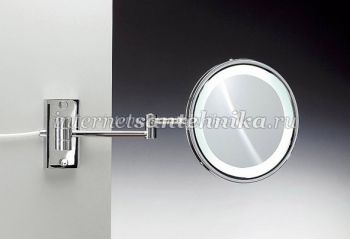 Зеркало настенное с флуор.подсветкой d.230 2-й поворот хром Windisch 99187CR 3X ― магазин ИнтернетСантехника