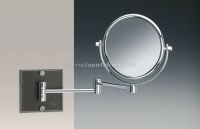 Зеркало настенное круглое 2-й поворот d.185 Kenia box (бел.кожа) хром Windisch 99337B 5X