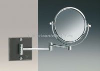Зеркало настенное круглое 2-й поворот d.185 Kenia box (коричн.кожа) хром Windisch 99337R 3X
