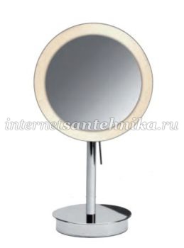 Зеркало настольное круглое с диодной подсветкой (LED ) сенсорное хром Windisch 99851CR 3X ― магазин ИнтернетСантехника