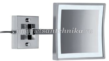 Зеркало настенное квадратное с диодной подсветкой (LED ) сенсорное хром Windisch 99867/1CR 3X ― магазин ИнтернетСантехника