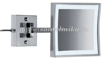 Зеркало настенное квадратное с диодной подсветкой (LED ) сенсорное хром Windisch 99867/2CR 3X ― магазин ИнтернетСантехника