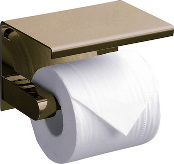 Держатель туалетной бумаги с полкой RUSH Edge (ED77141 Bronze) ― магазин ИнтернетСантехника