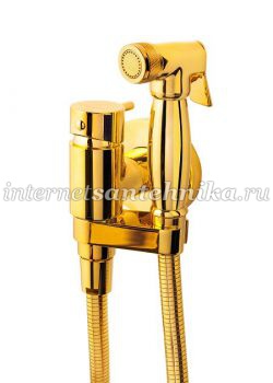 WellWood смеситель с гигиеническим душем DI-100000300 золото ― магазин ИнтернетСантехника