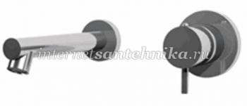 Diametrotrentacinque E0BA0440SPSX Двухсекционный встраиваемый в стену смеситель для раковины - излив 140 мм слева (диаметр ручки 35 мм) ― магазин ИнтернетСантехника