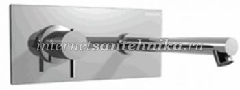Diametrotrentacinque E0BA0441DX Двухсекционный встраиваемый в стену смеситель для раковины с декоративной панелью - излив 200 мм справа (диаметр ручки 35 мм) ― магазин ИнтернетСантехника