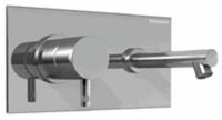 Diametrotrentacinque E0BA0113DX Двухсекционный встраиваемый в стену смеситель для раковины с декоративной панелью - излив 140 мм справа (диаметр ручки 45 мм)