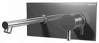 Diametrotrentacinque E0BA0114SX Двухсекционный встраиваемый в стену смеситель для раковины с декоративной панелью - излив 200 мм слева (диаметр ручки 45 мм) 