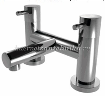 Diametrotrentacinque E0BA0135 Двухсекционный смеситель для установки на борт ванны (диаметр ручек 45 мм) ― магазин ИнтернетСантехника