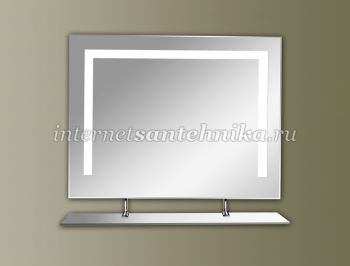 Зеркало со встроенной подсветкой Esbano ES-547A 850x650х5 полка ― магазин ИнтернетСантехника