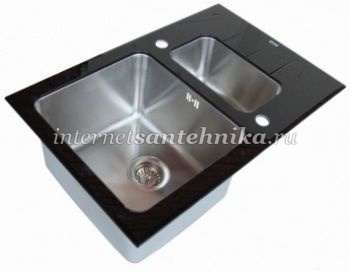 Zorg GL-5078-2 -BLACK Мойка для кухни ― магазин ИнтернетСантехника