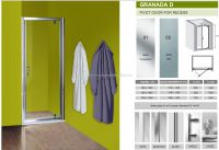 Душевая дверь GRANADA D Olive`S, 85-90x190 см, стекло - прозрачное, профиль - Silver глянцевый, GRAND-900-01C