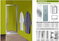 Душевая дверь GRANADA D Olive`S, 75-80x190 см, стекло - матовое, профиль - Silver глянцевый, GRAND-800-02C