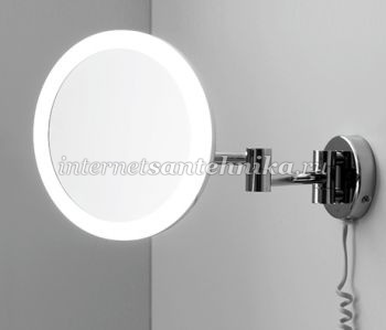 WasserKRAFT K-1004 Зеркало с LED-подсветкой, 3-х кратным увеличением ― магазин ИнтернетСантехника