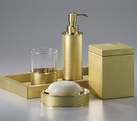 Аксессуар для ванной Косметическая емкость с крышкой Metallic Snake Gold JD20703