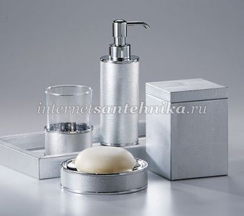 Аксессуар для ванной Стакан с подставкой Metallic Snake Silver JD20715 ― магазин ИнтернетСантехника
