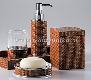 Аксессуар для ванной Дозатор для жидкого мыла Rattan Dark 32442 ― магазин ИнтернетСантехника