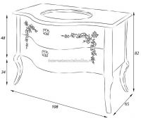 Мебель для ванной Комплект Shiro Velici 108-2 молочная Ретро