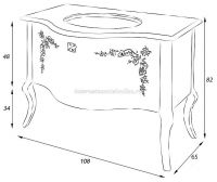 Мебель для ванной Комплект Shiro Velici 108-1 слоновая кость Ретро