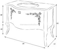 Мебель для ванной Комплект Shiro Velici 91-1 слоновая кость Ретро